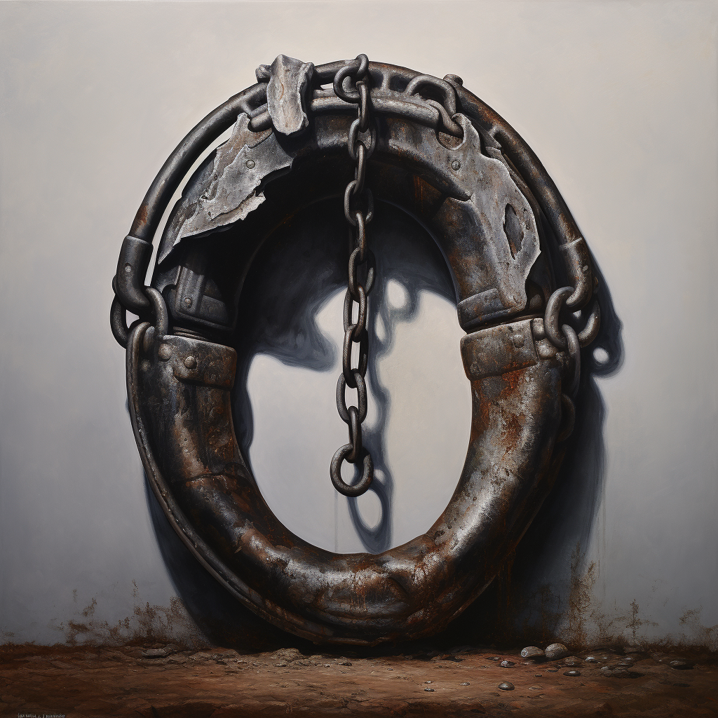 Detailed Iron Horseshoe Artwork Image