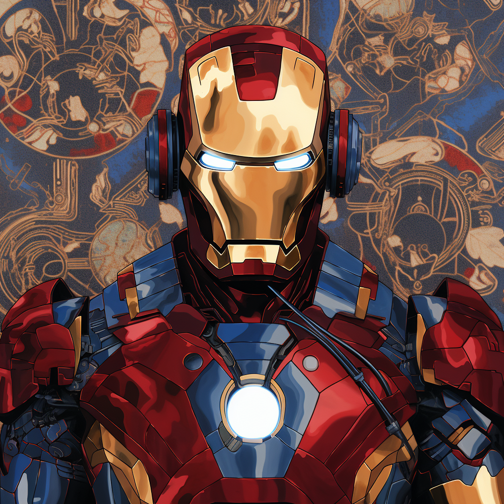 Iron Man pattern on album cover