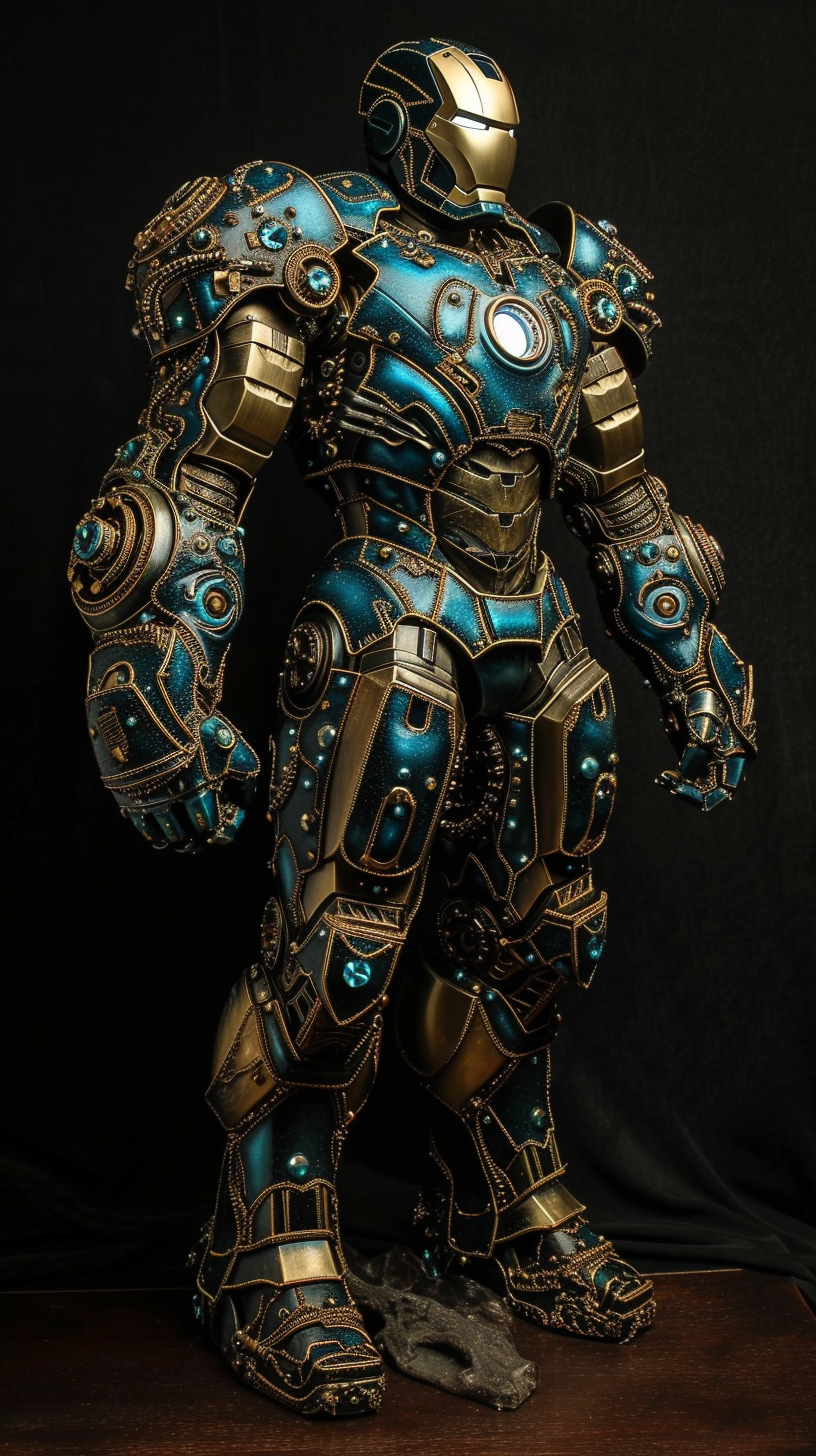 Iron Man Aqua Marine Jewelry Armor