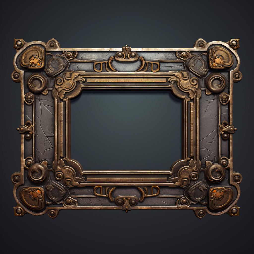 Rectangle frame made from iron and other metals