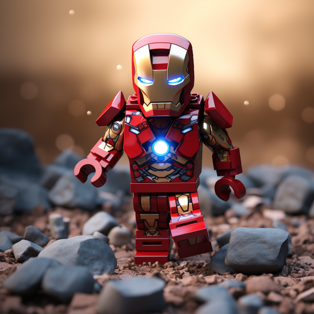 Ironman Lego minifigure in action