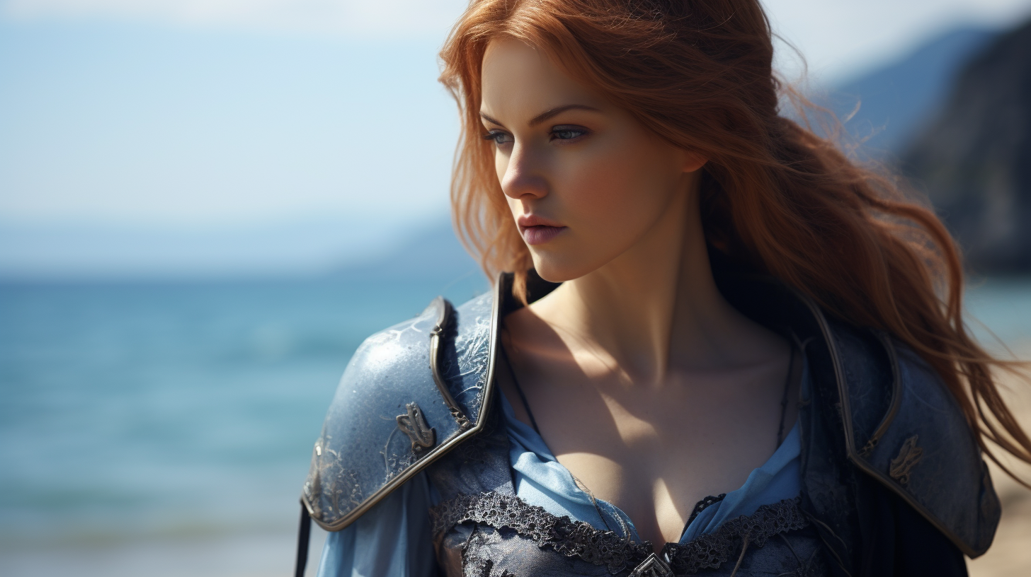 Isla Fisher as Lenore on the Beach