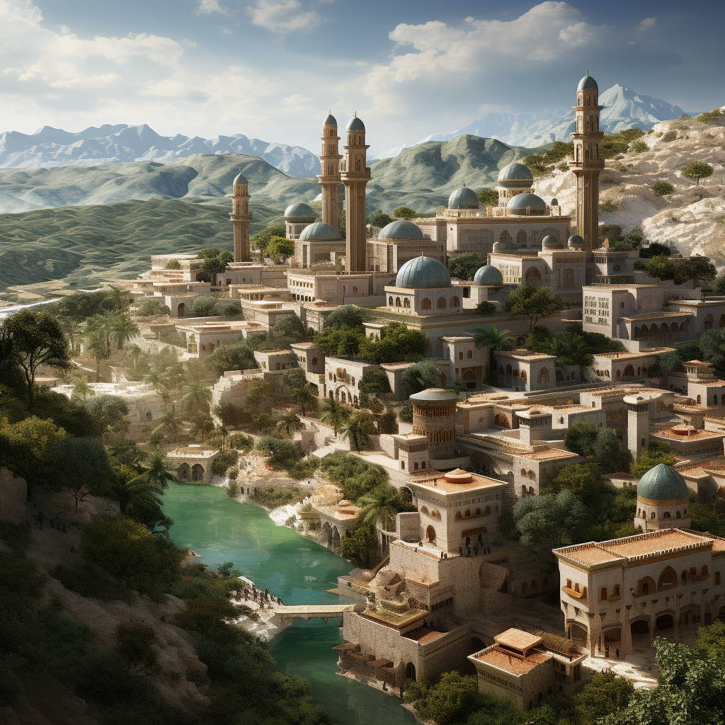 High-quality Islamic Andalusia landscape image