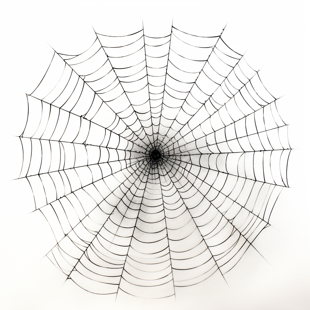 Isolated spider webs on white background