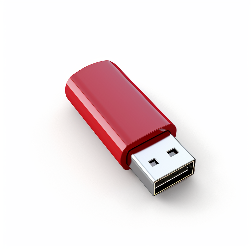 USB Stick on White Background