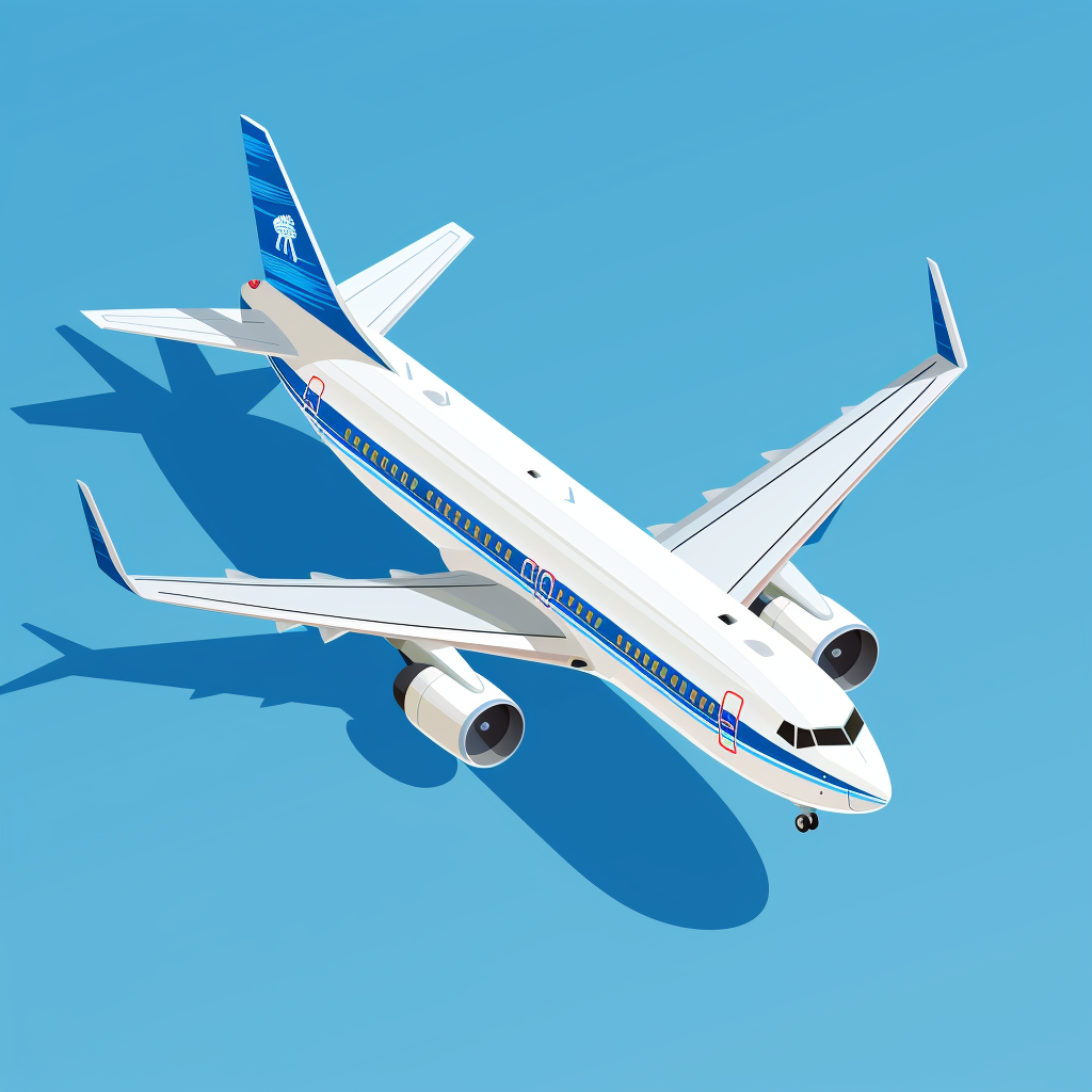 Isometric Boeing 737 Illustration