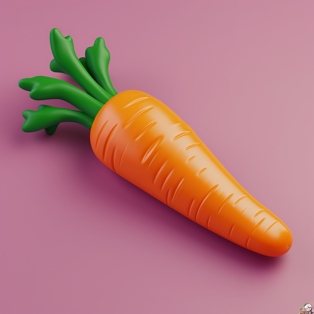 Isometric Clay Carrot 3D Icon