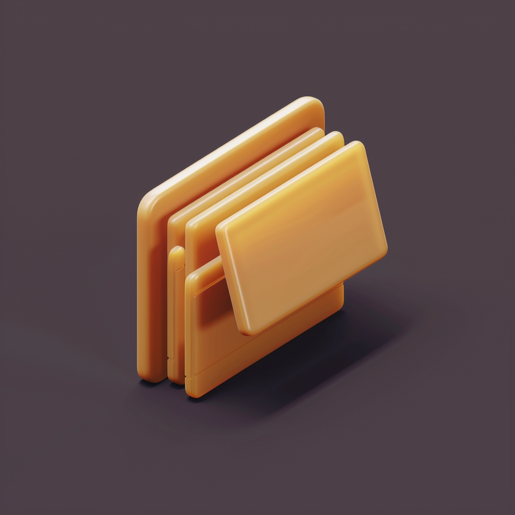 Isometric folder icon glass