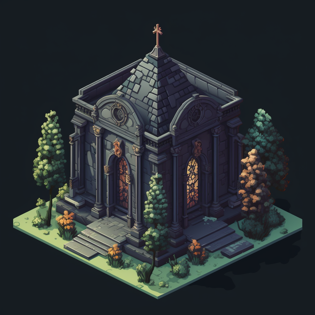 Isometric Mausoleum Gloomy