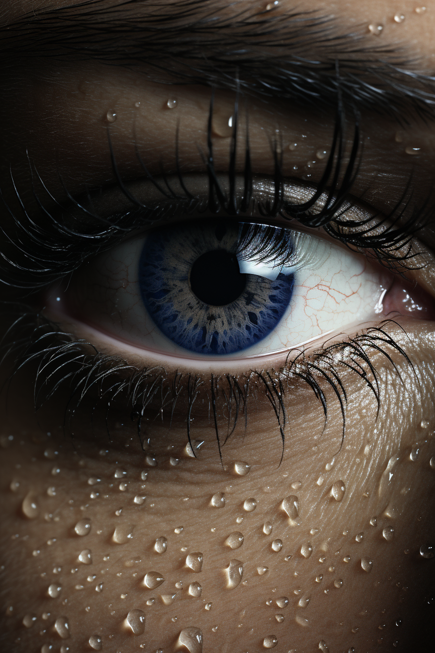 Woman's eye with Israel flag