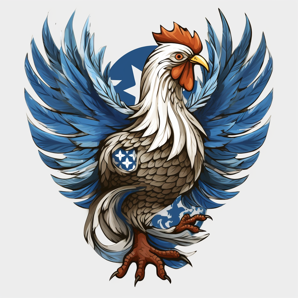 Rooster with Israel Flag