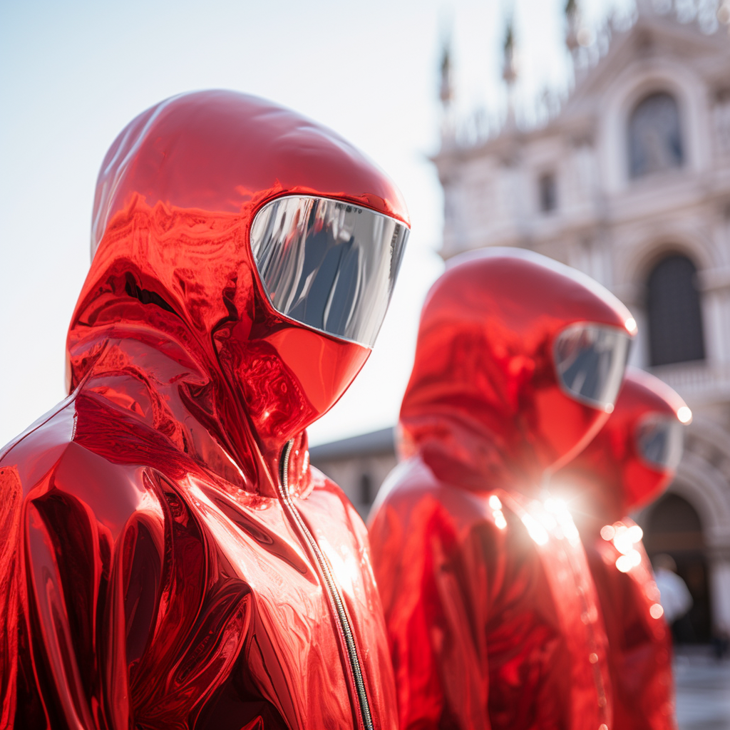 Issey Miyake new spacesuits parade in Venice