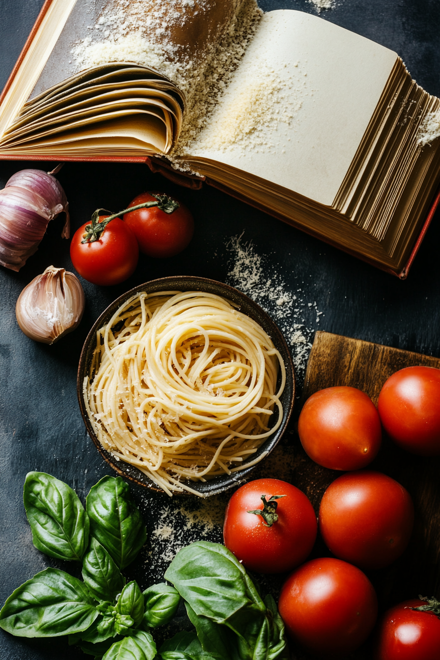 Italian Cookbook Collection Recipes Background