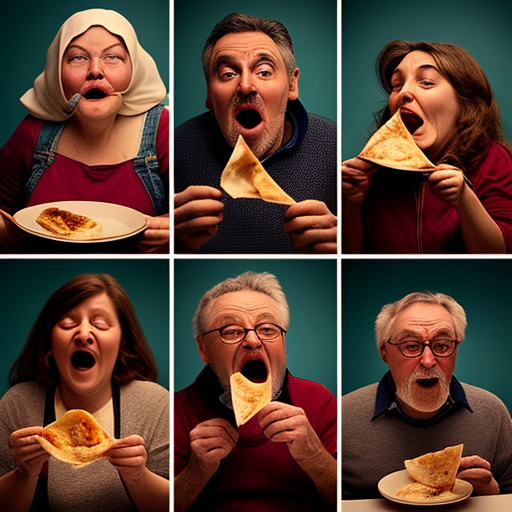 People enjoying mouthwatering Italian ravioli