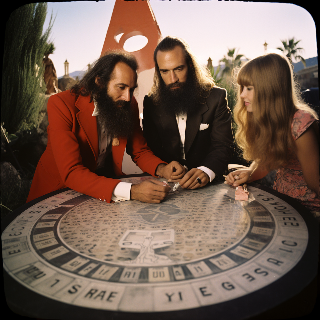 Italian man using ouija board at Las Vegas wedding