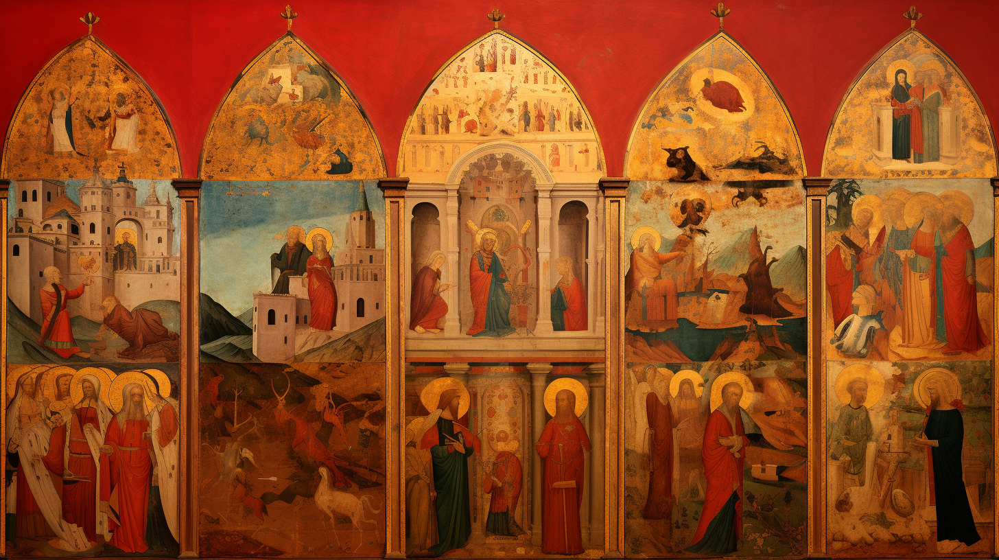 Vibrant Italian Medieval Religious Art