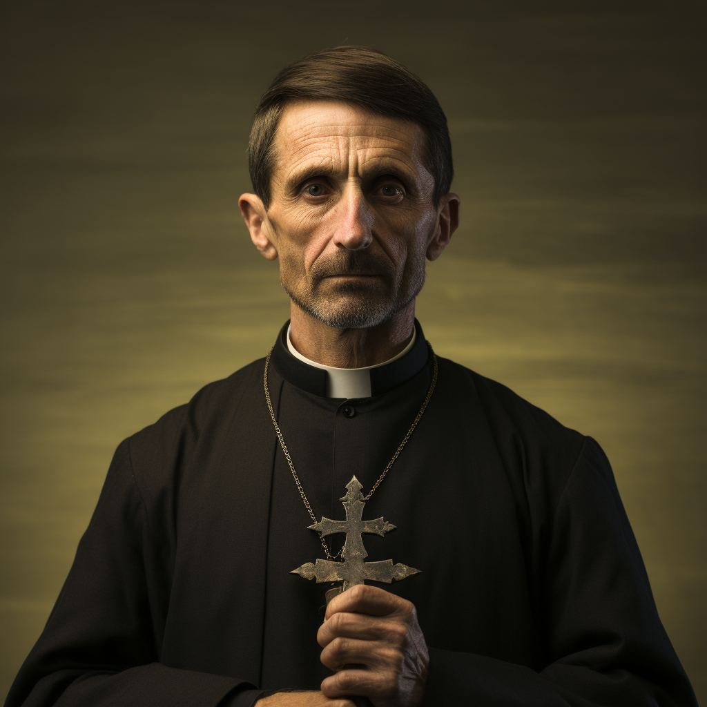 Italian Priest with Crucifix