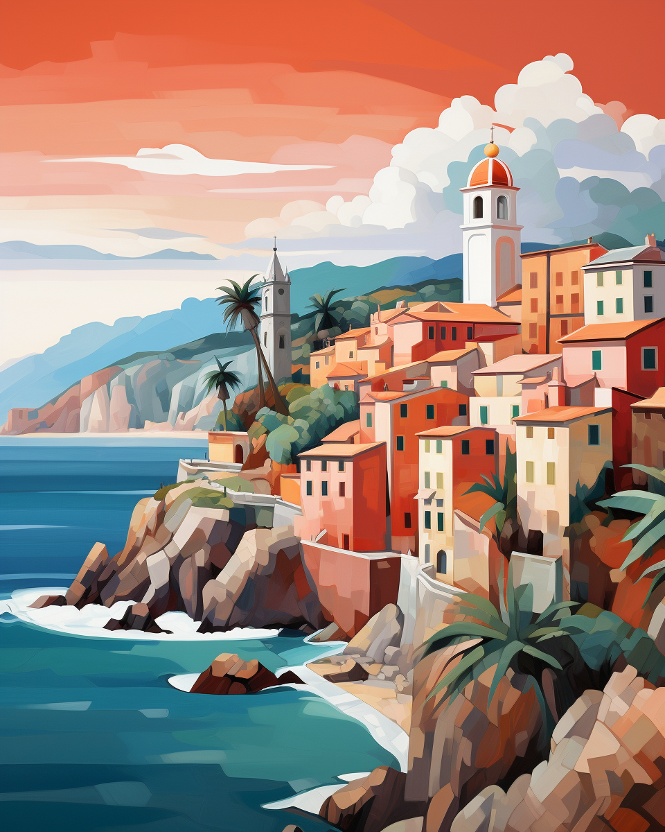 Italian Riviera Modernist Landscape