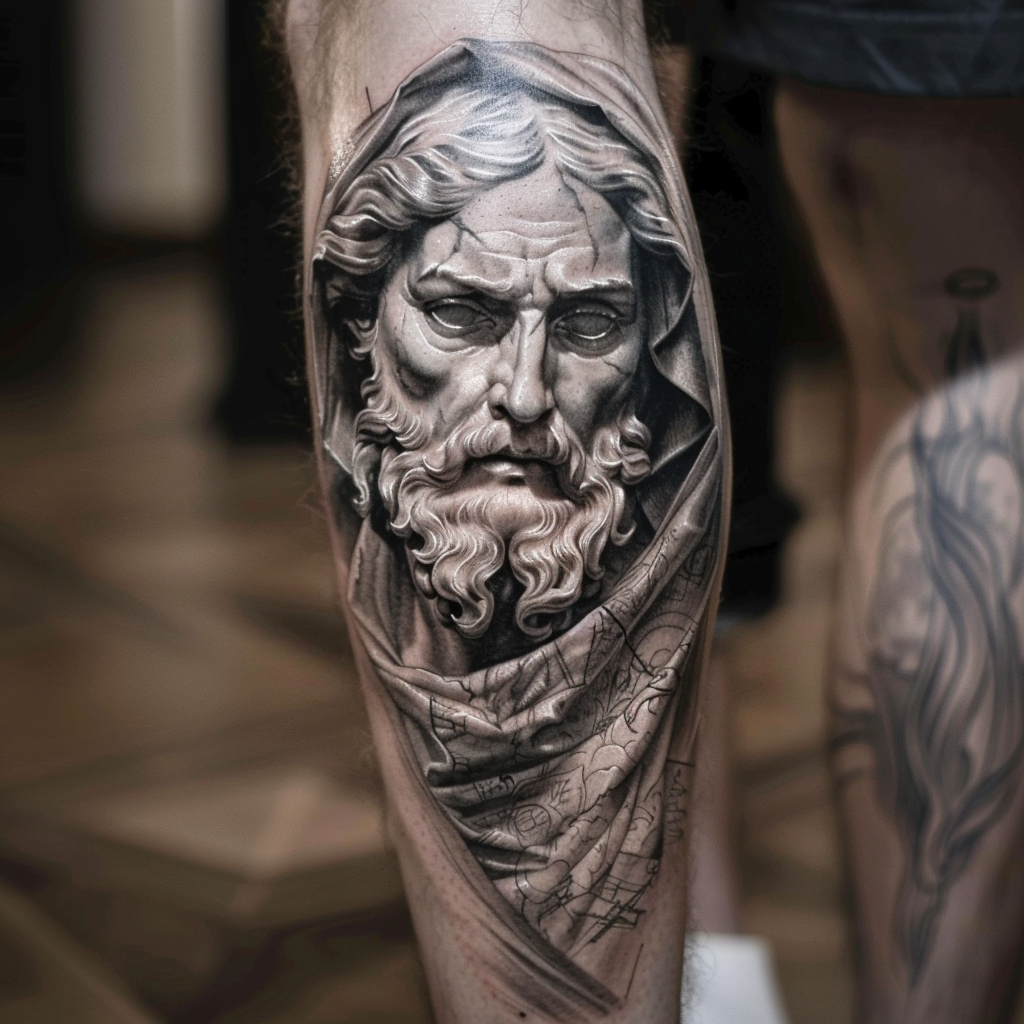 Italian Statue Tattoo Religion Art