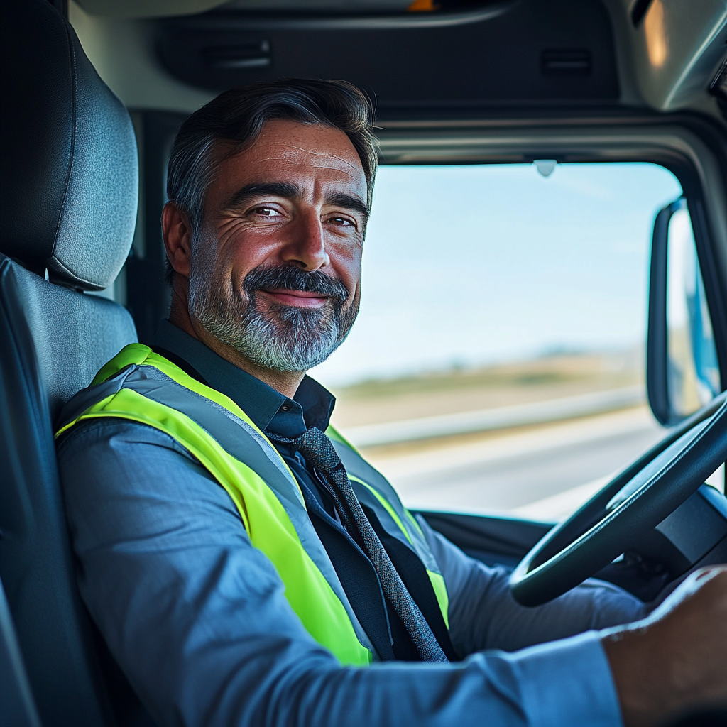 Italian truck driver safety vest