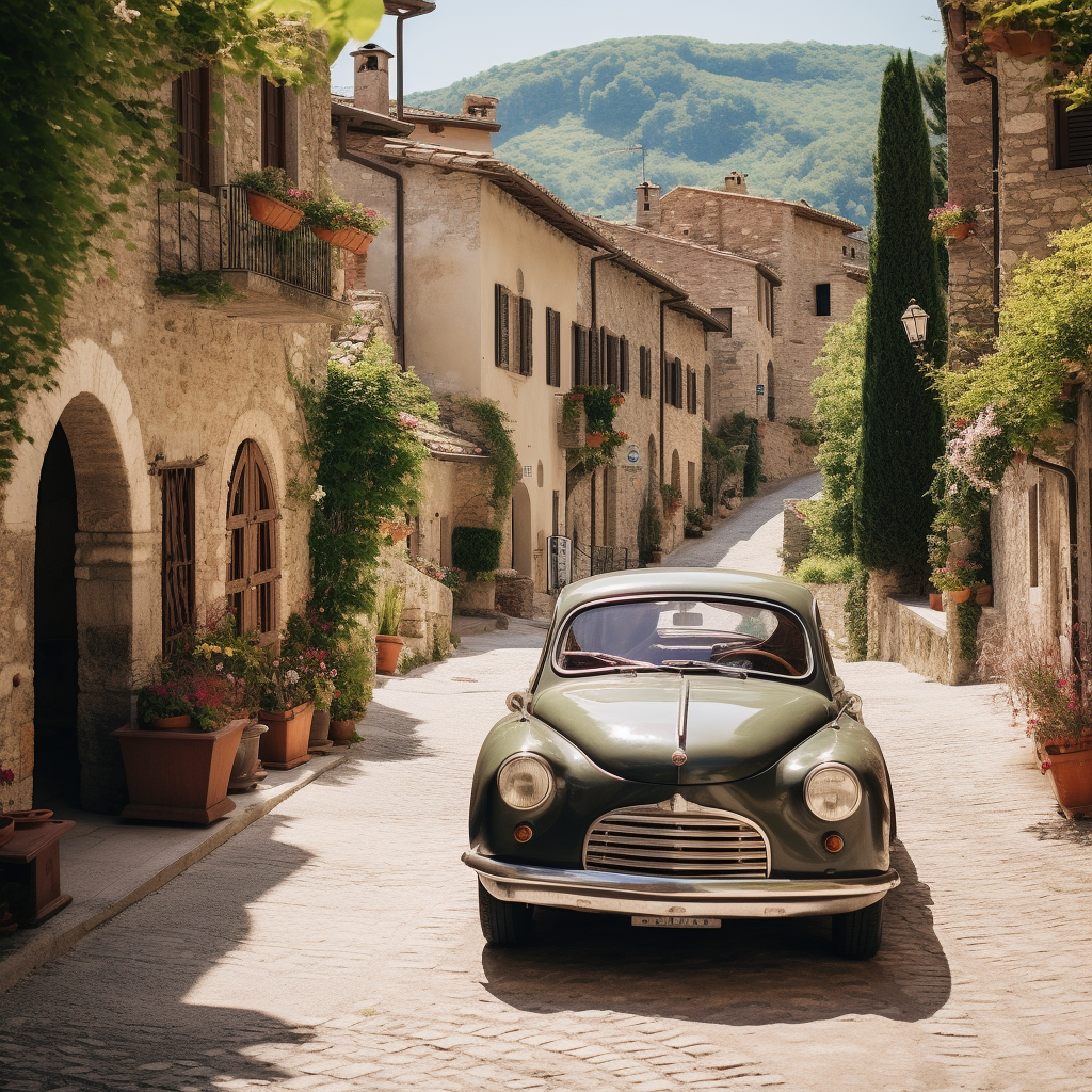 Charming Italian village landscape