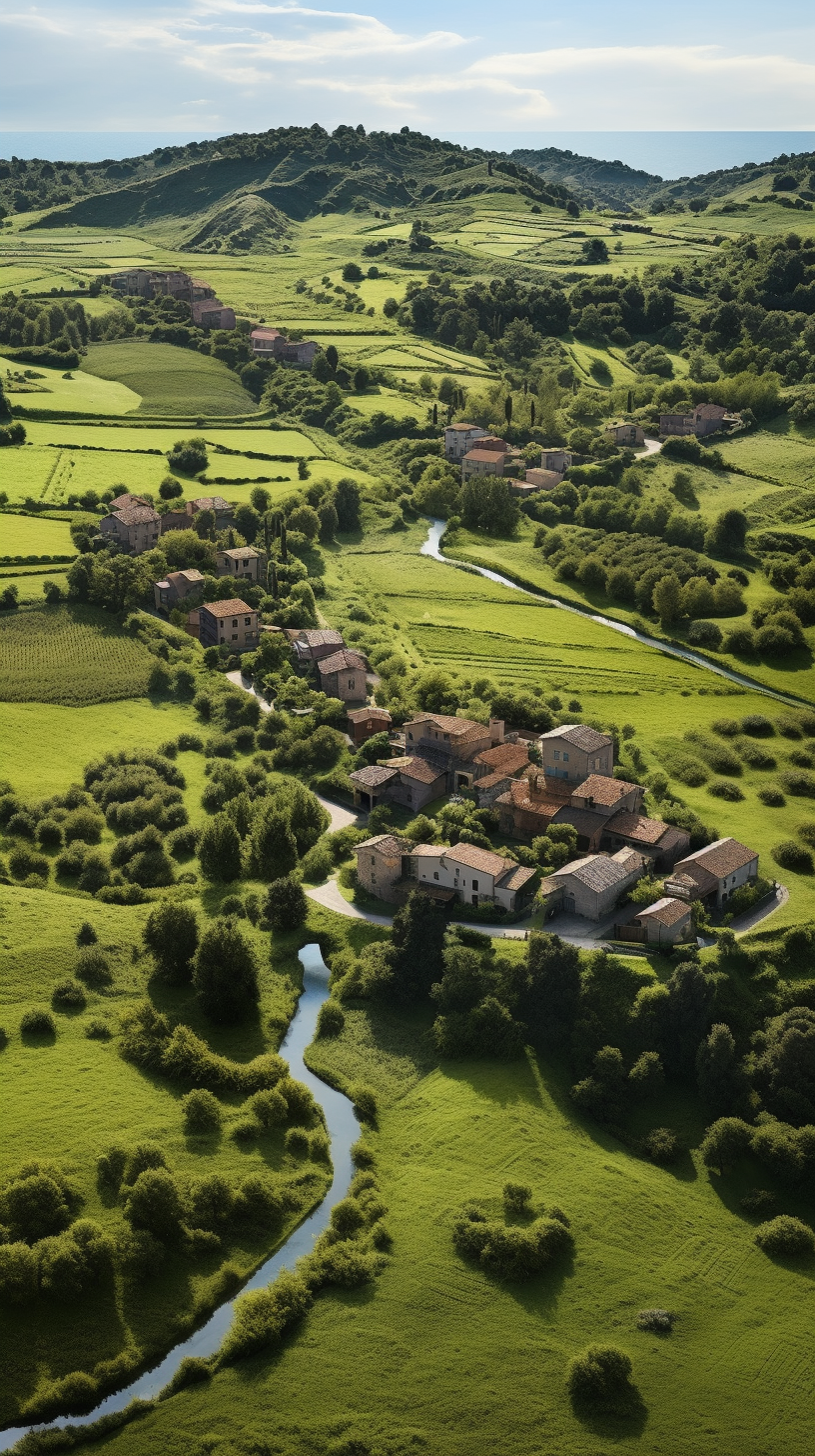 Realistic Photography of Italian Village