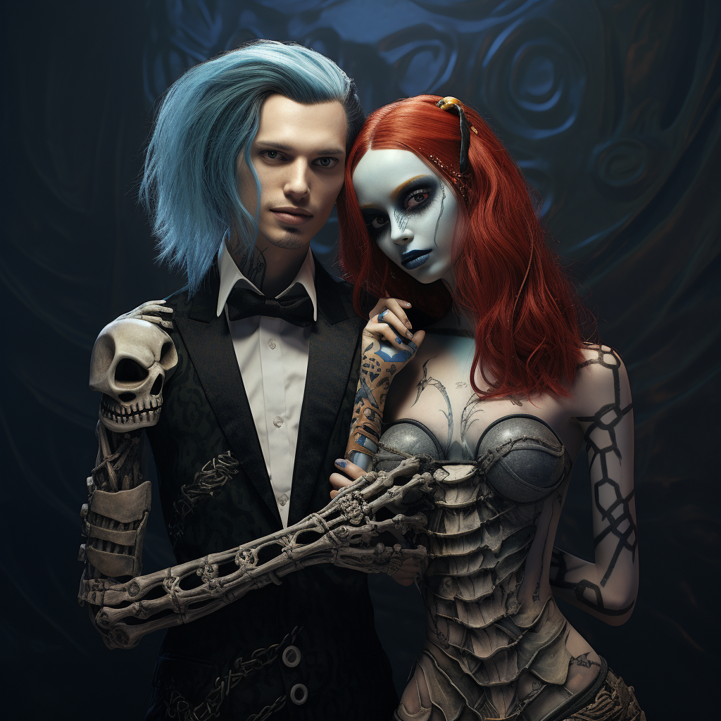 Jack and Sally in hyper realistic style