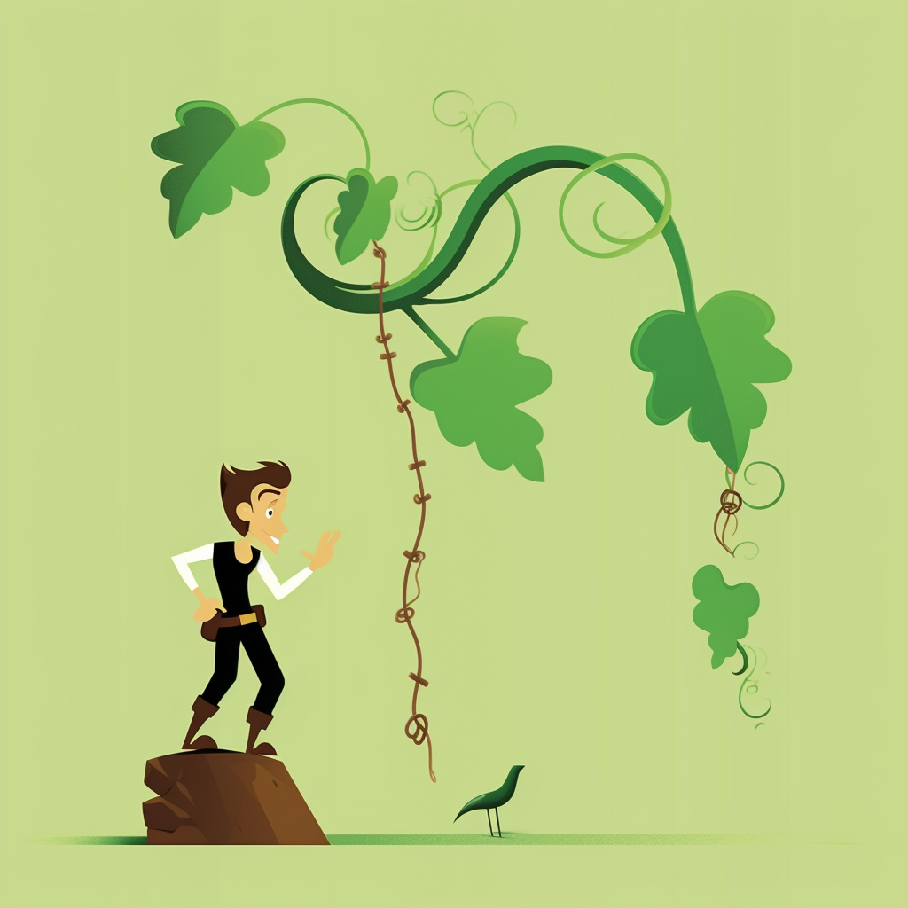 Jack and the Beanstalk Minimalist Pixar Cartoon