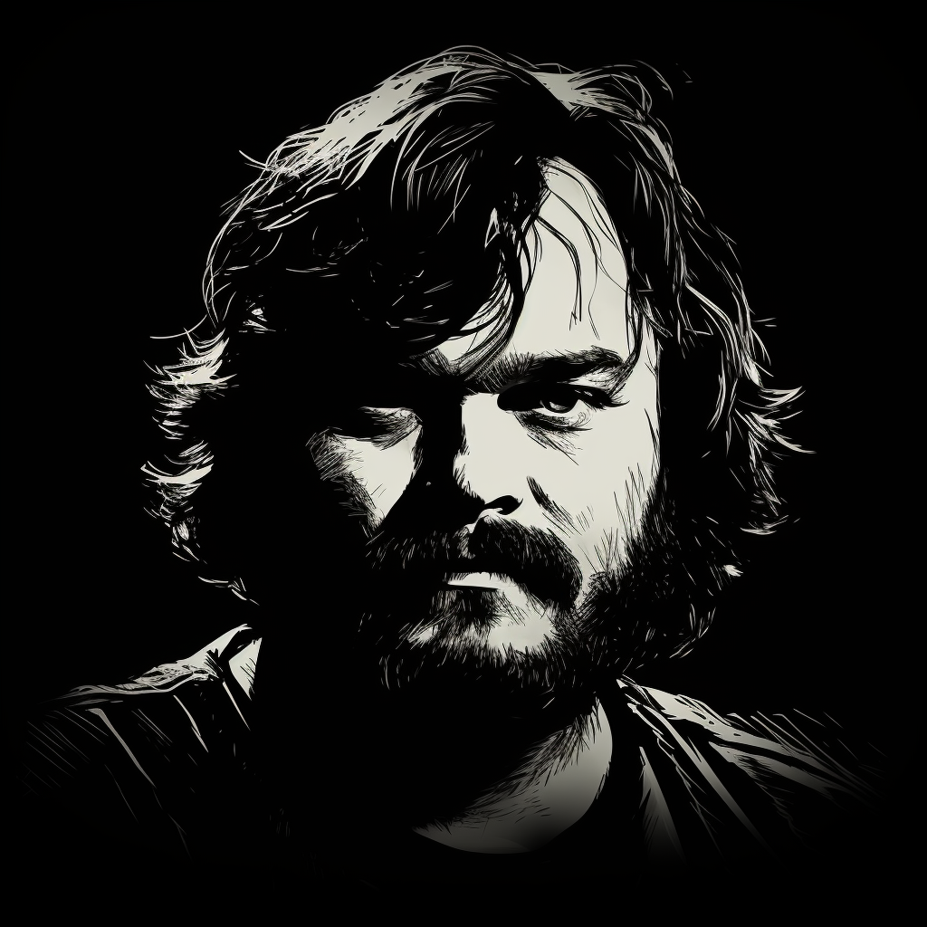 Jack Black Portrait Logo Printmaking