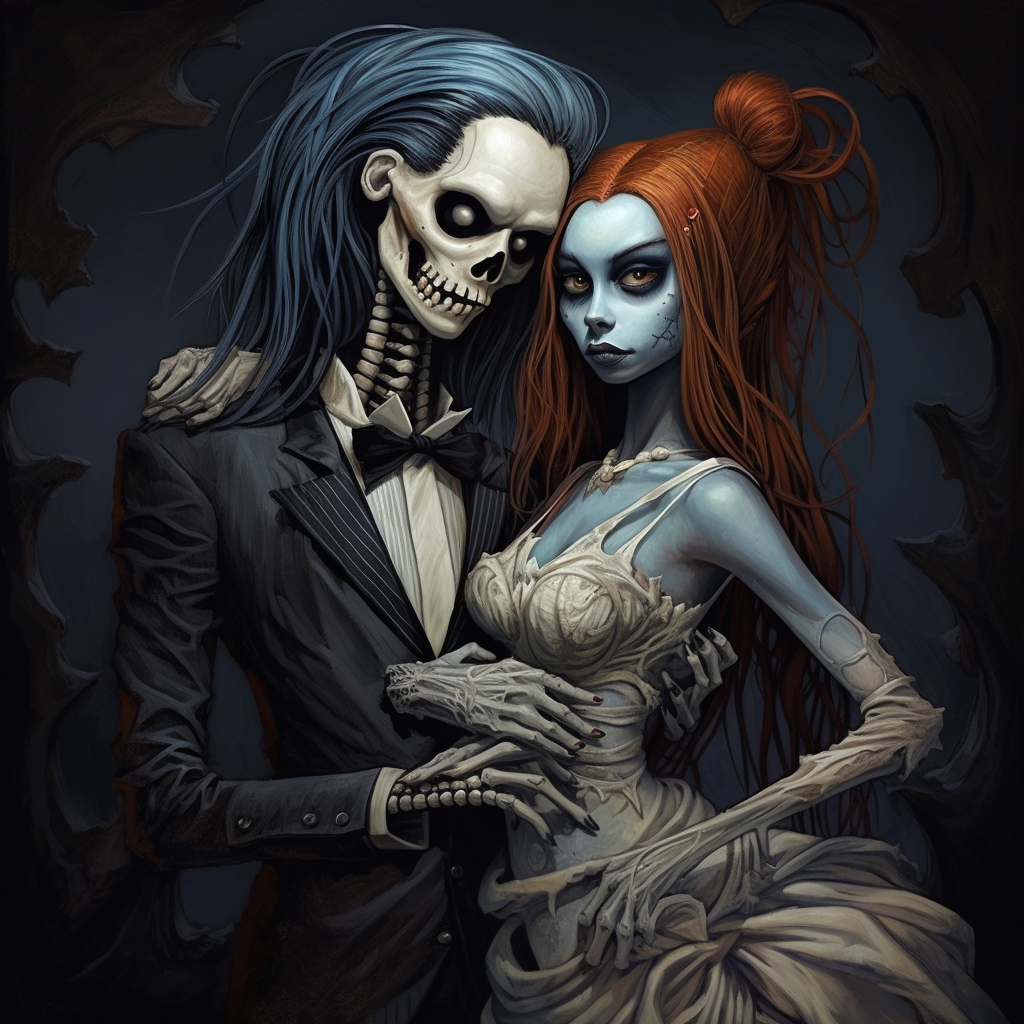 Creepy Realism Image of Jack and Sally