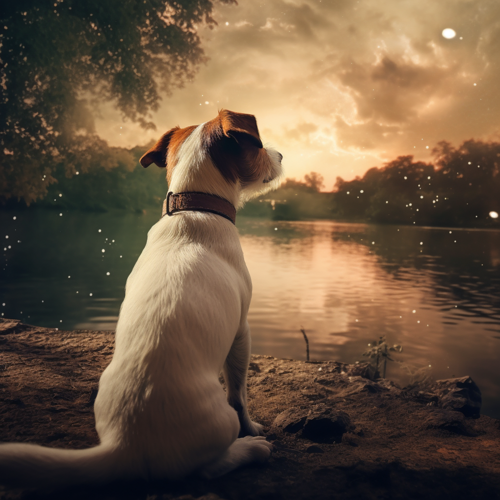 Cute Jack Russell Terrier enjoying the park