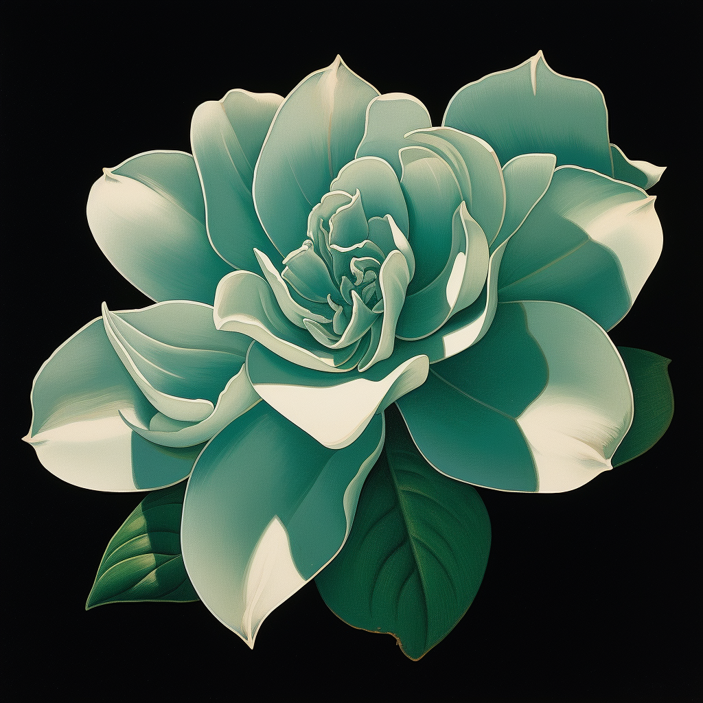 Beautiful jade gardenia flower artwork