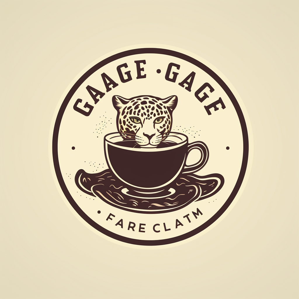 Jaguar Cafe Logo Sticker Design