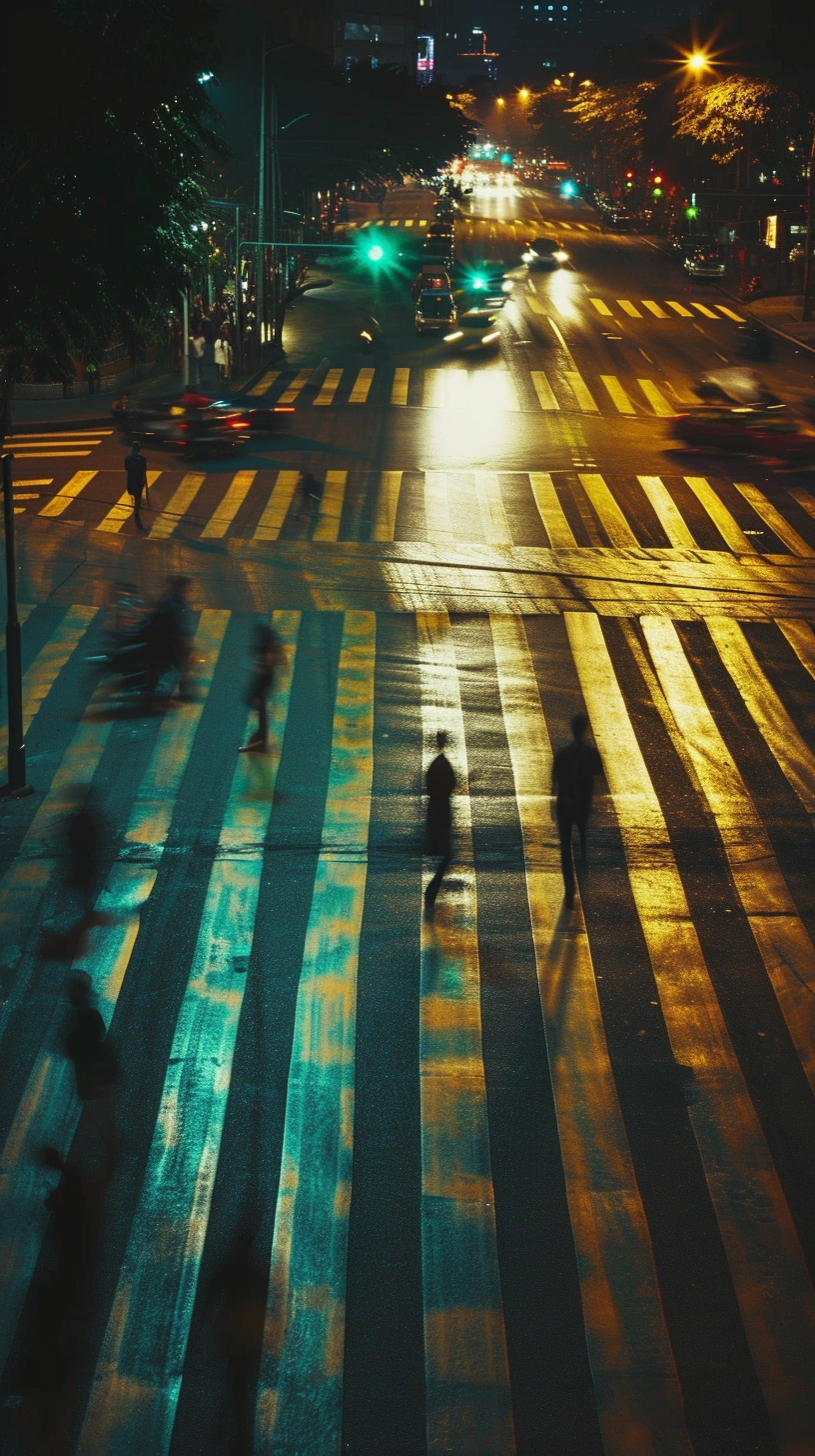 Blurred Motion of Jakarta Pedestrian Crossing