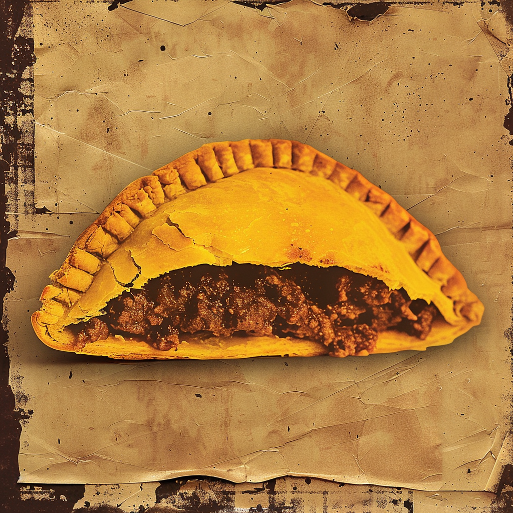 Jamaican beef patty poster design