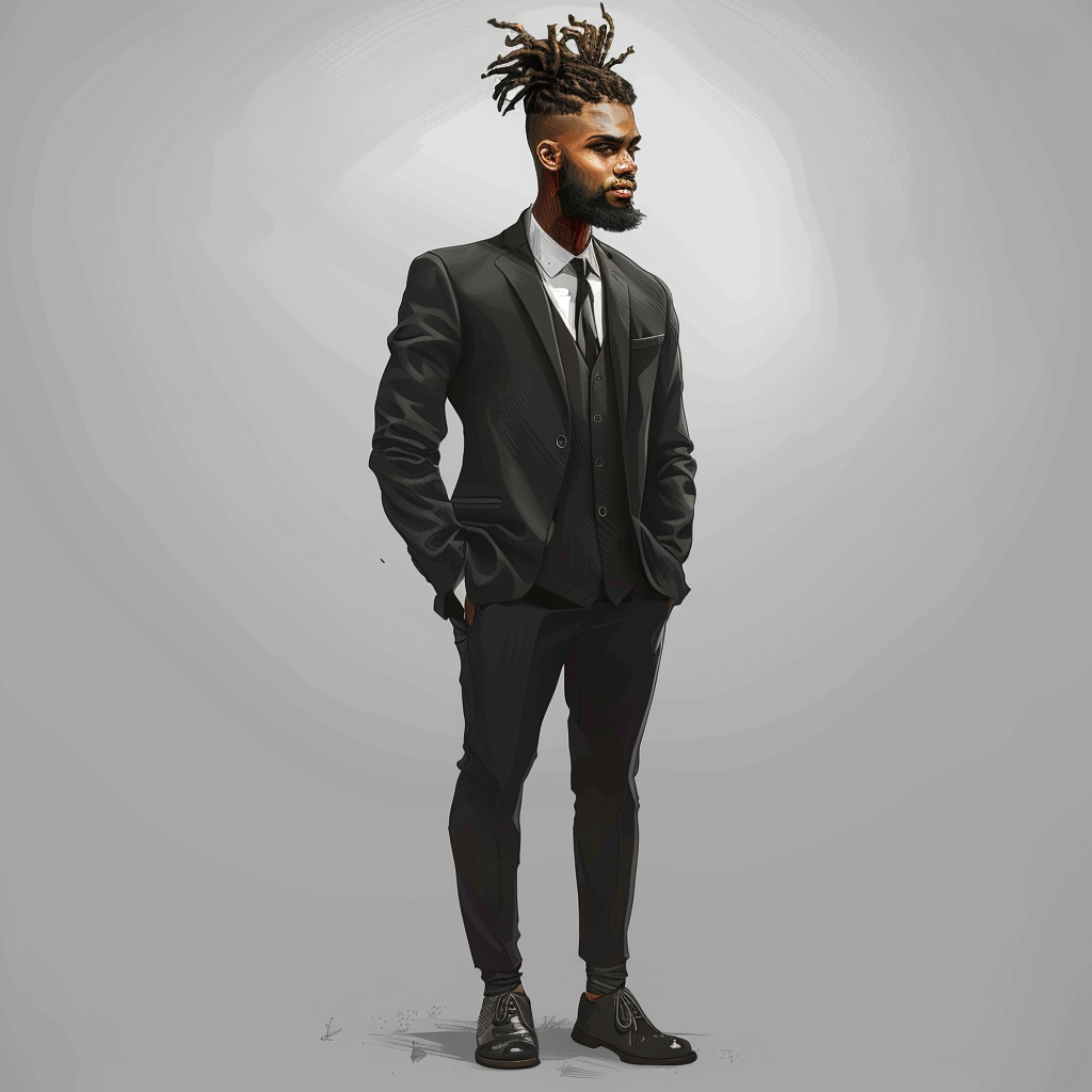 Young James Bond black dreadlocks