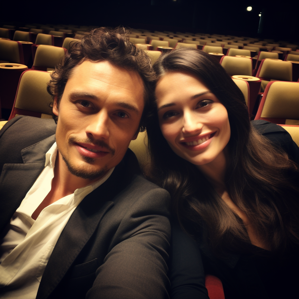 James Franco and Lauren Boebert taking a selfie