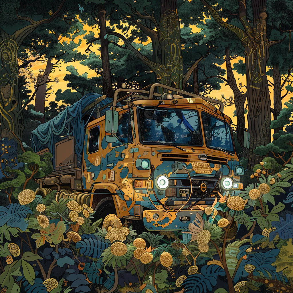 James Jean inspired 2023 truck illustration