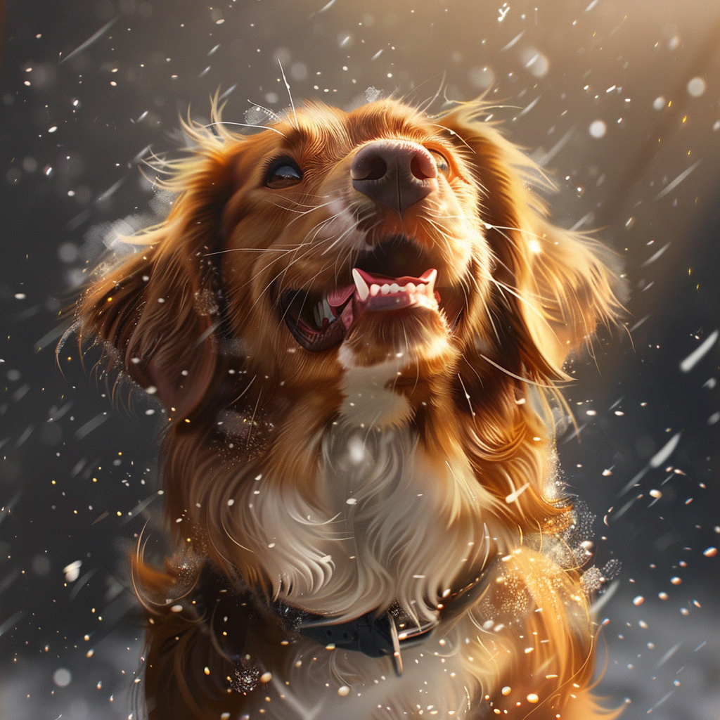 January art dog by Yanjun Cheng