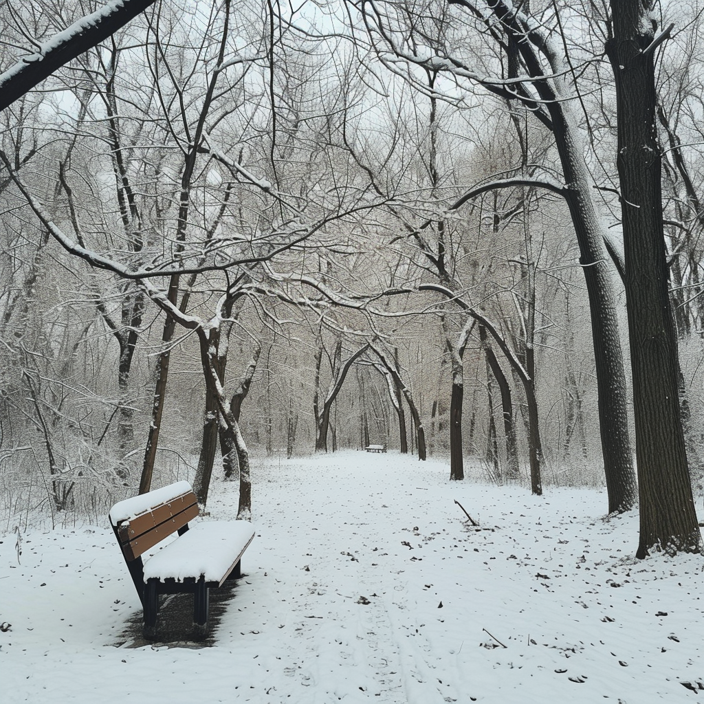 snowy February scene