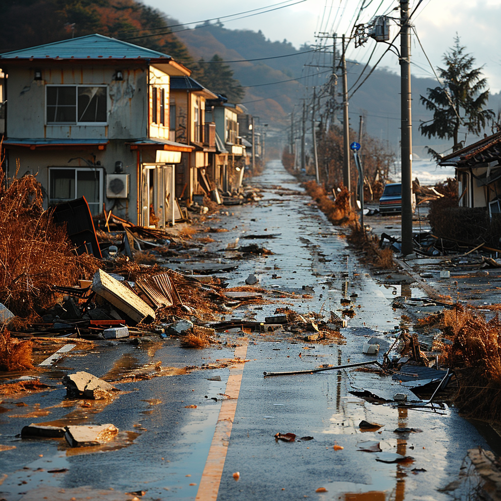 Devastating Japan Tsunami Disaster Image