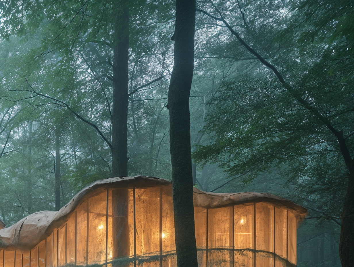 Japanese forest laboratory pavilion