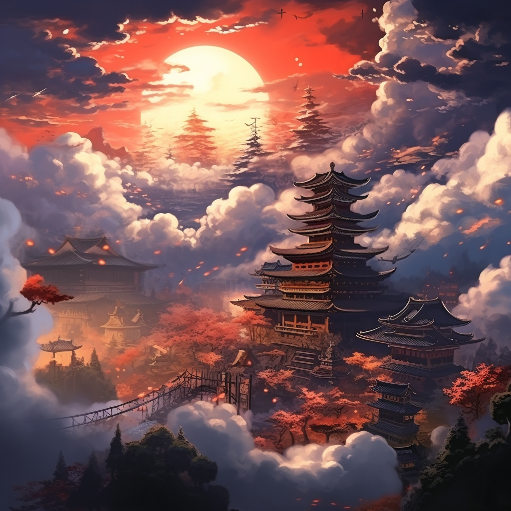 Traditional Japanese Cloud Artwork