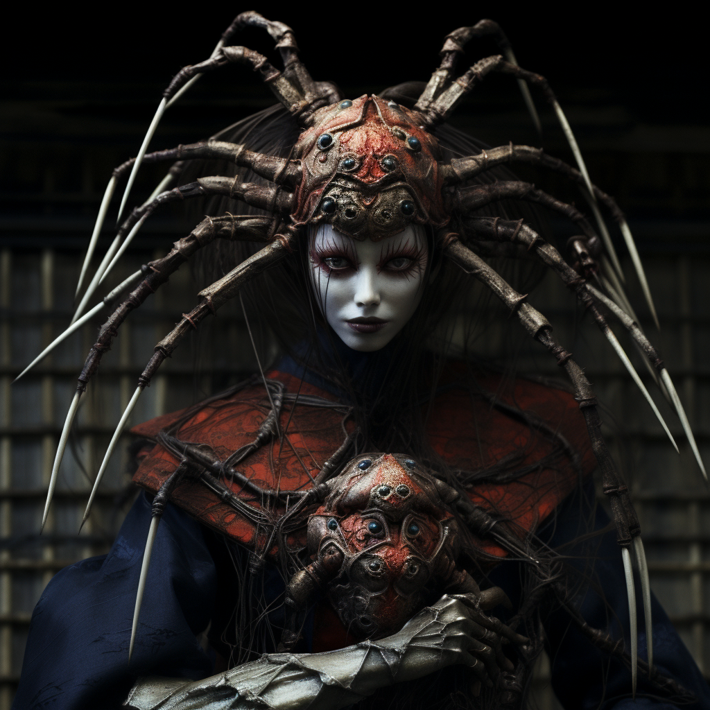 Japanese Demon Spider Woman Cocoons