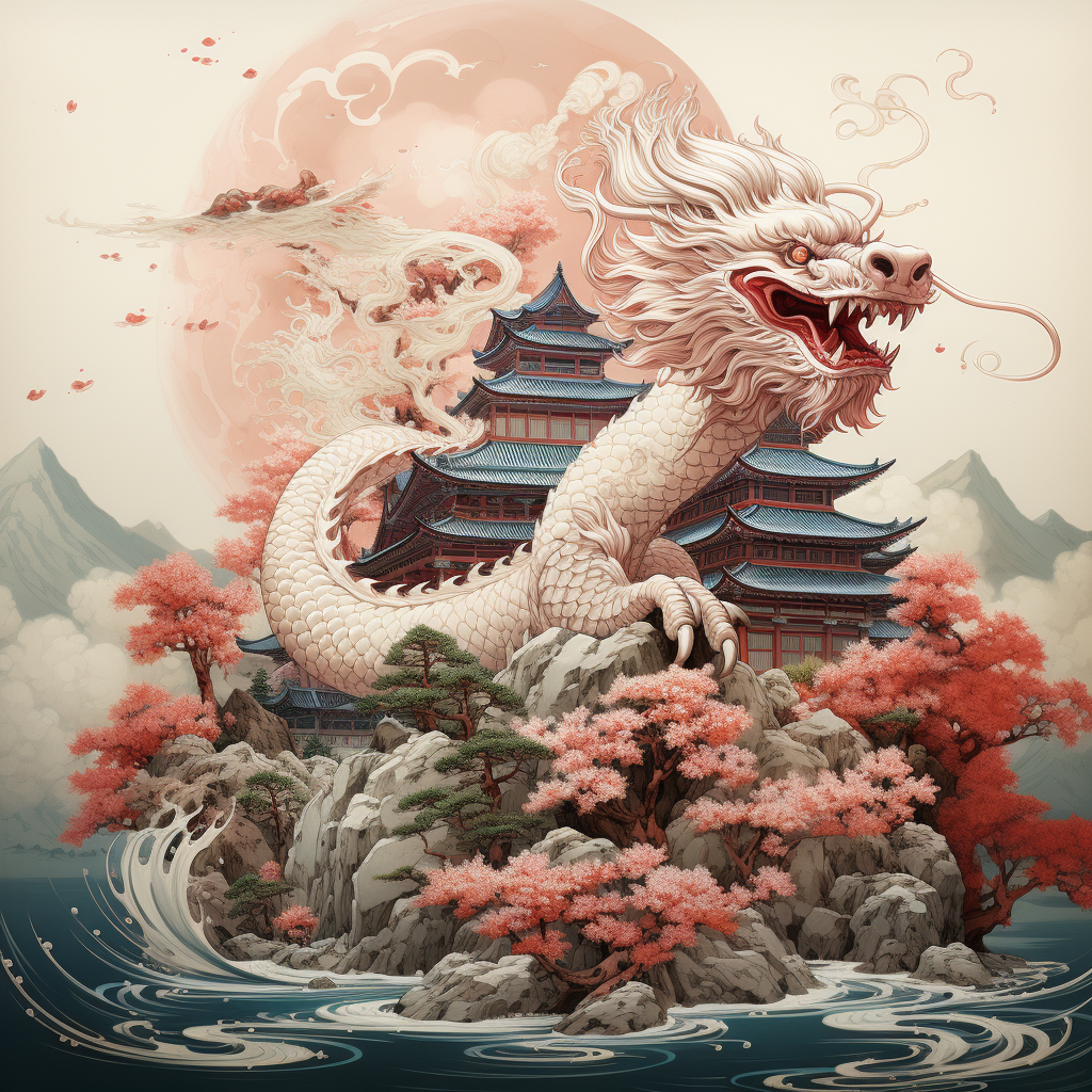 Japanese Dragon Artwork - Mystic and Majestic Creature