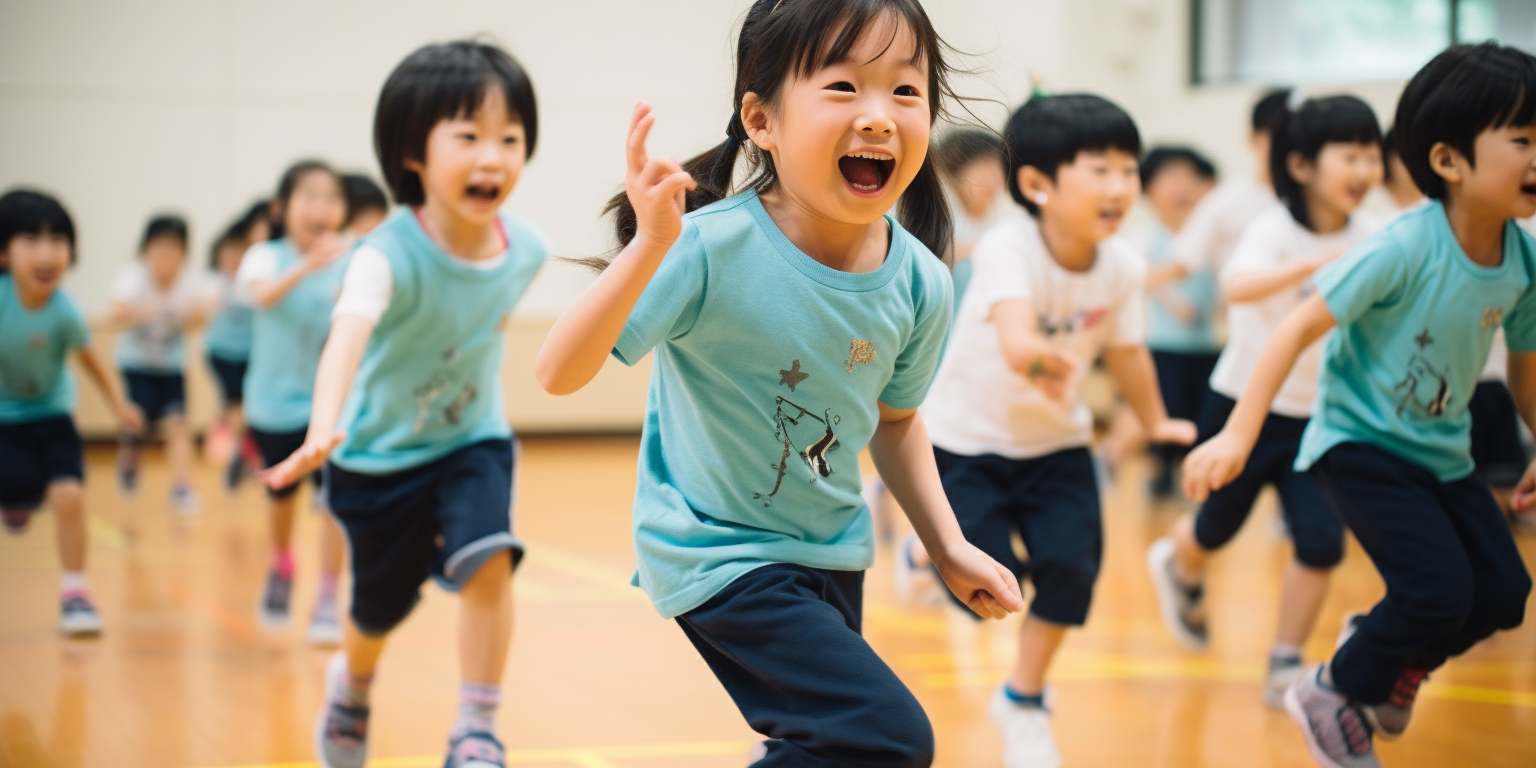 Active Japanese Elementary Students During Fitness Test