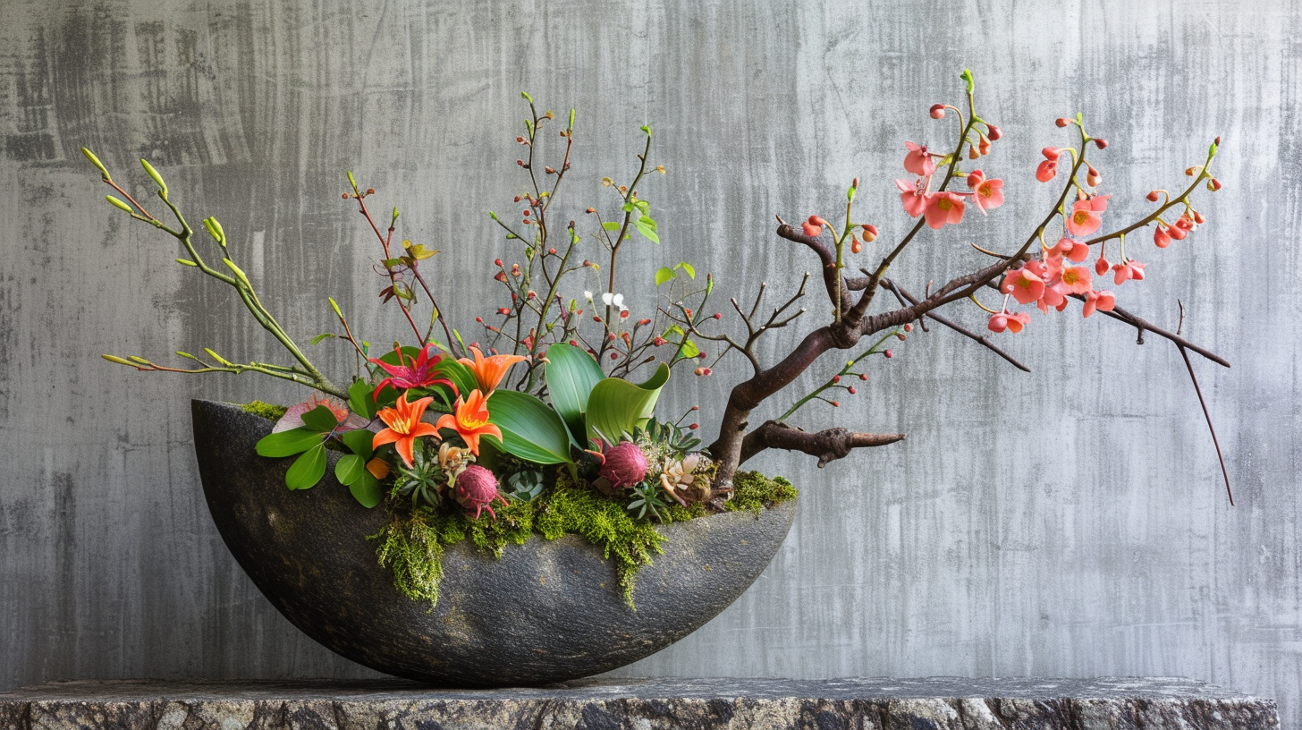 Japanese floral arrangement by Stephan Kojiri