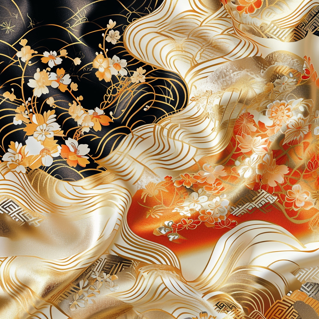 Japanese Kimono Patterns Textures