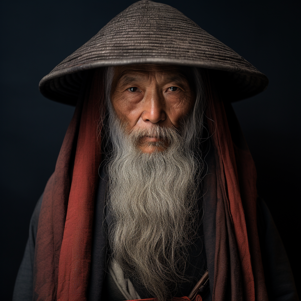 Japanese man with ancient appearance