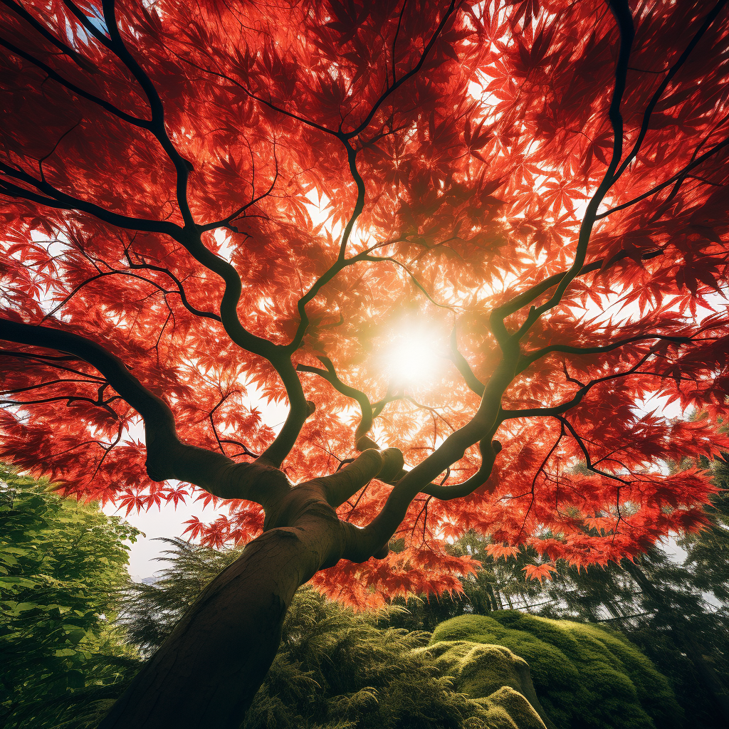 Close-up of Japanese Maple in Spring